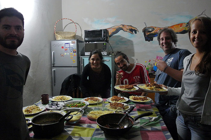 Chilenisches Dinner im Hostel :-)